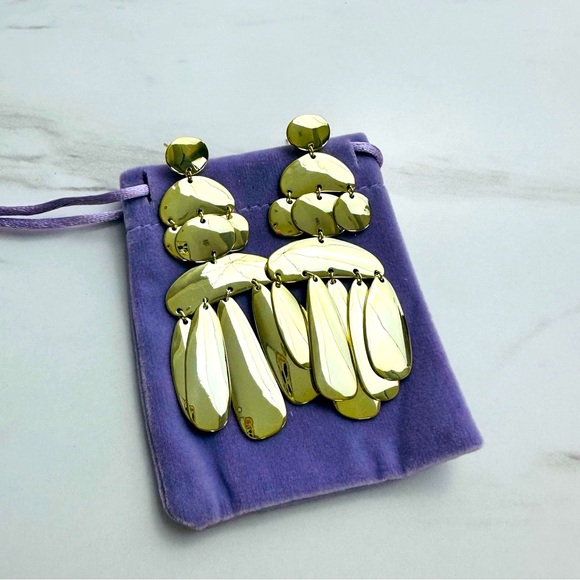 Melinda Maria Jewelry - Melinda Maria “She’s a Natural” Gold Plated Chandelier Earrings